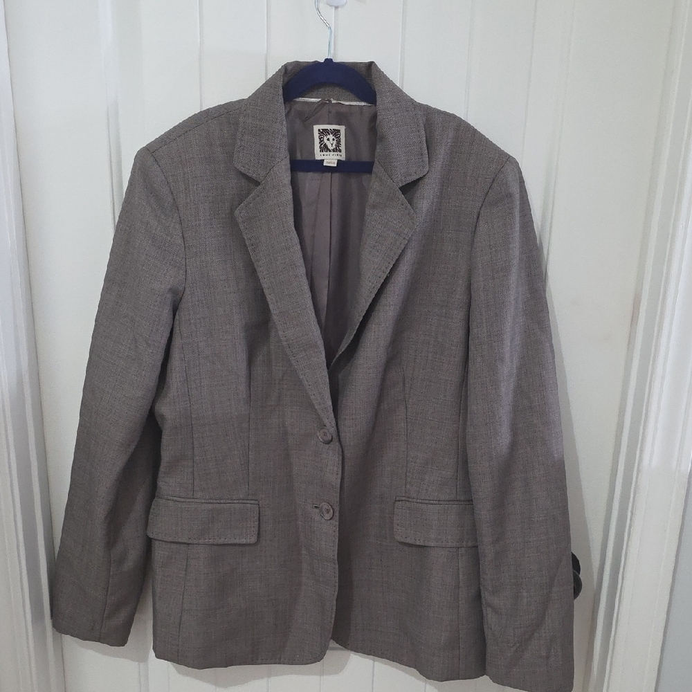 Anne Klein Women's Taupe Blazer Jacket